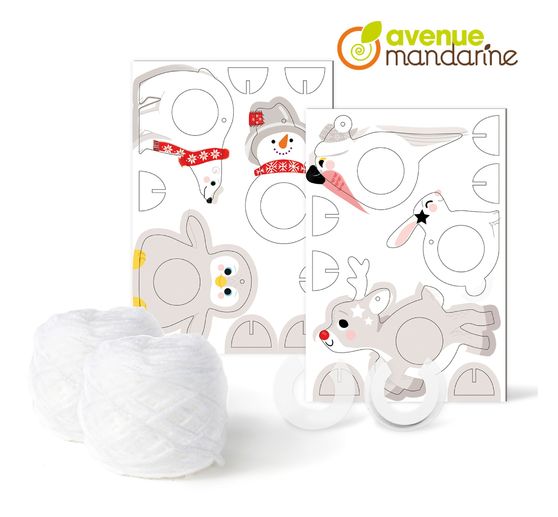 Kreativní box "bambulky vánoční visačka"