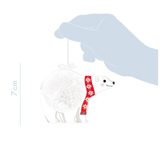 Kreativní box "bambulky vánoční visačka"