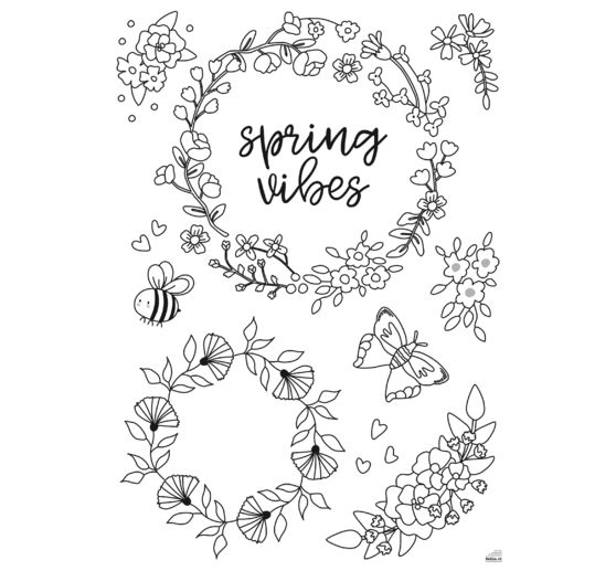 Window decoration templates "Bloom & Grow"