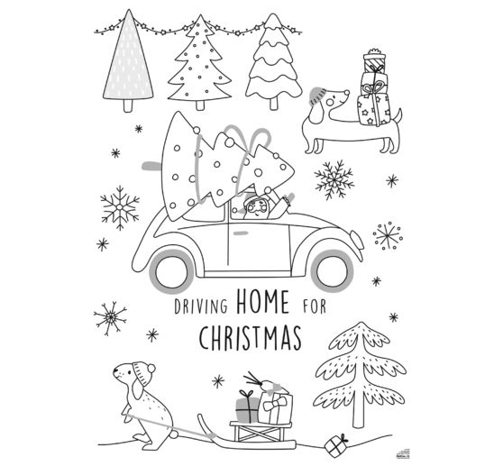 Window decoration templates "Cosy Winter"