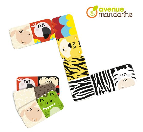 Vzdělávací hra domino "Zvířata a textury"