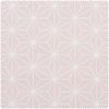 Cotton fabric "Geometric star" Polyester coated Light pink