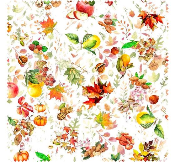 Motif fabric linen optics "Autumn"