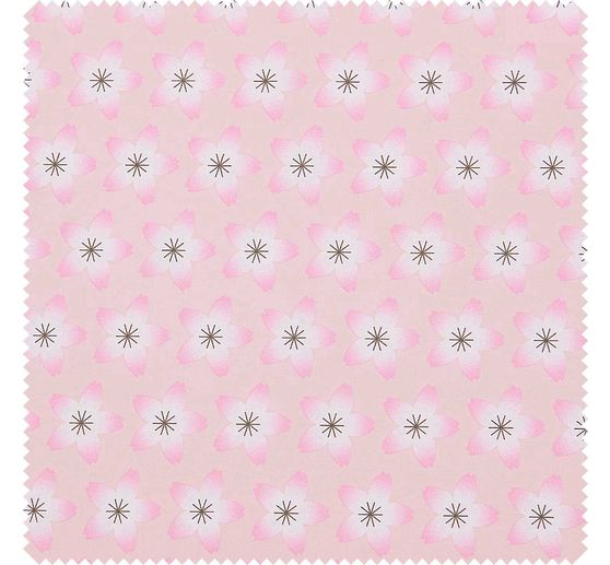 Cotton fabric popeline "Sakura flowers Rosé"