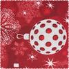 Motif fabric linen look "Christmas balls red"