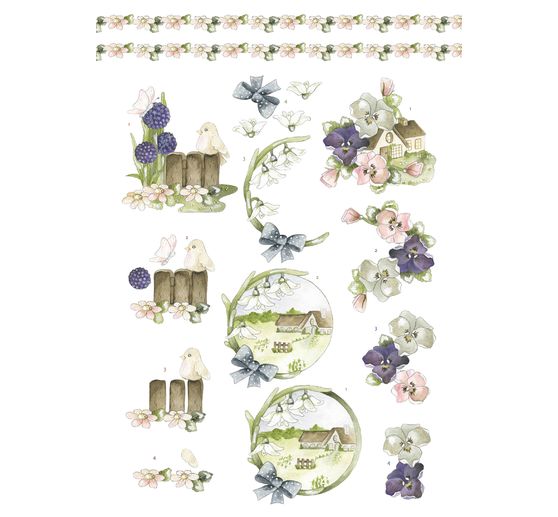 3D punching sheet book "Spring Animals"