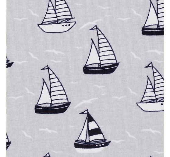 Jersey fabric "Sailing ships"