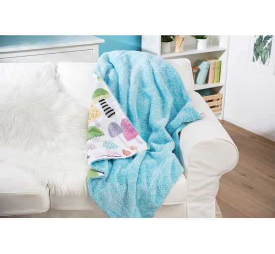 Tkanina se saténovým motivem "Barevné houby"