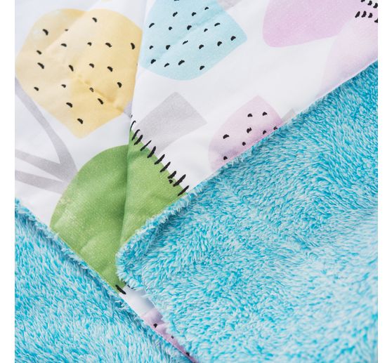 Tkanina se saténovým motivem "Barevné houby"