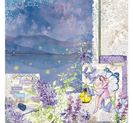 Scrapbook paper "Enchanted Land"