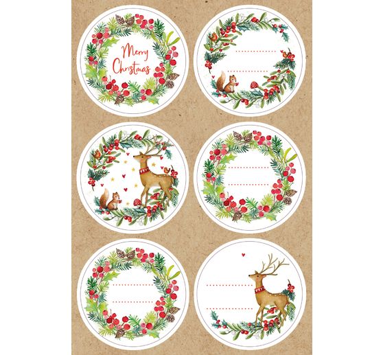Nálepky "Přírodní Vánoce