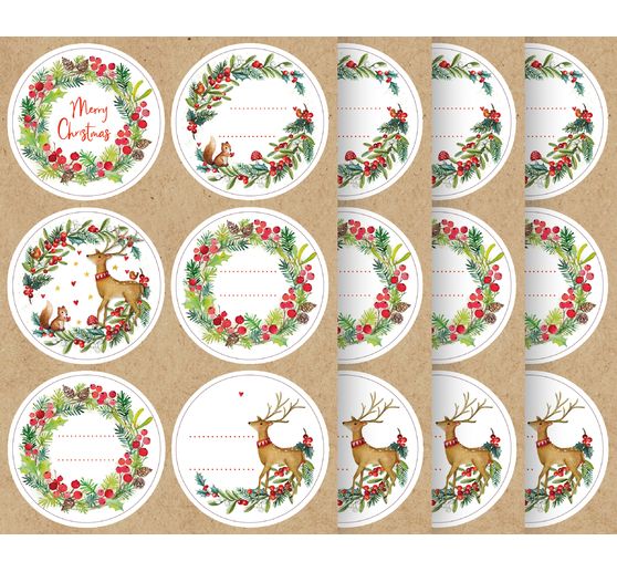 Nálepky "Přírodní Vánoce