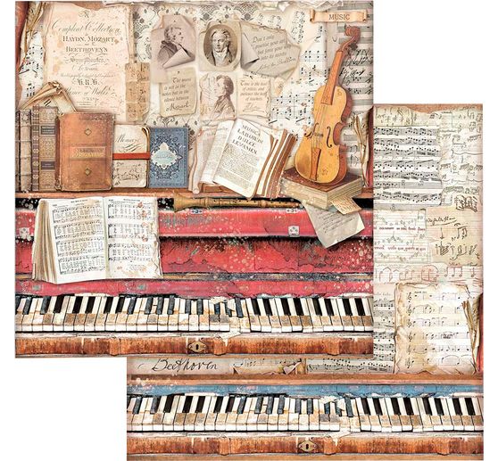 Scrapbook block "Vintage Library"