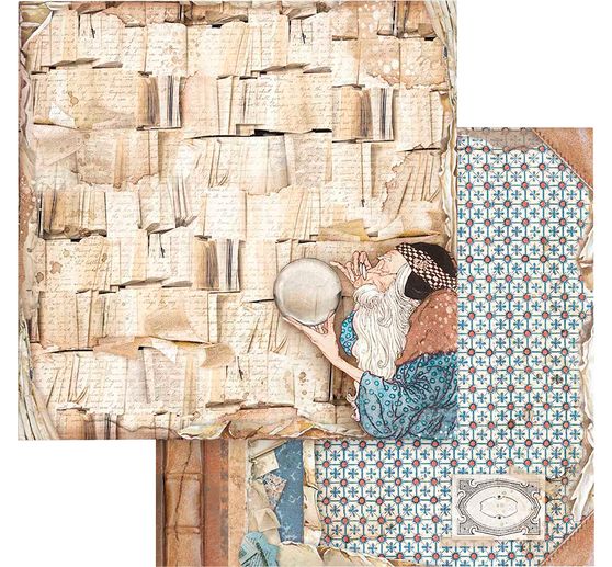 Scrapbook block "Vintage Library"