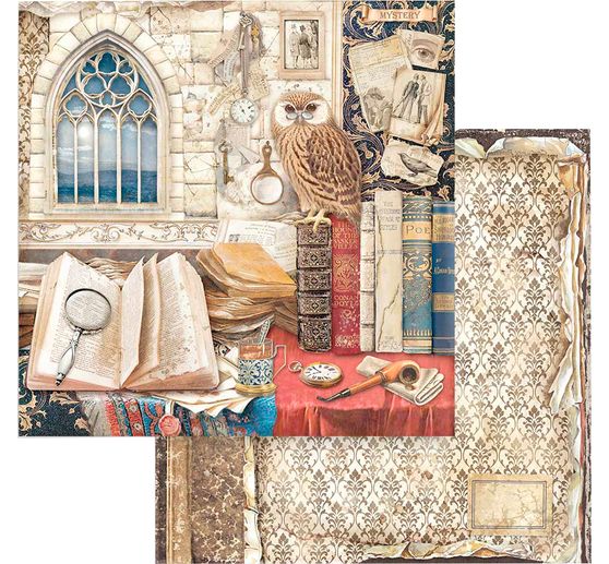 Scrapbook block "Vintage Library"