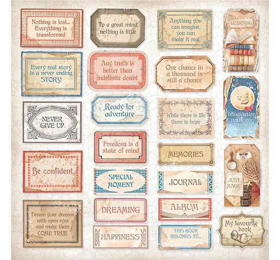 Scrapbook block "Vintage Library"