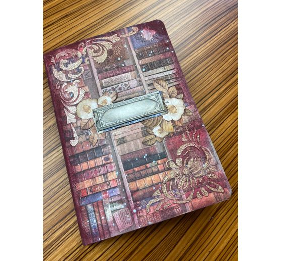 Slámová hedvábí s motivem "Vintage Library Flowers