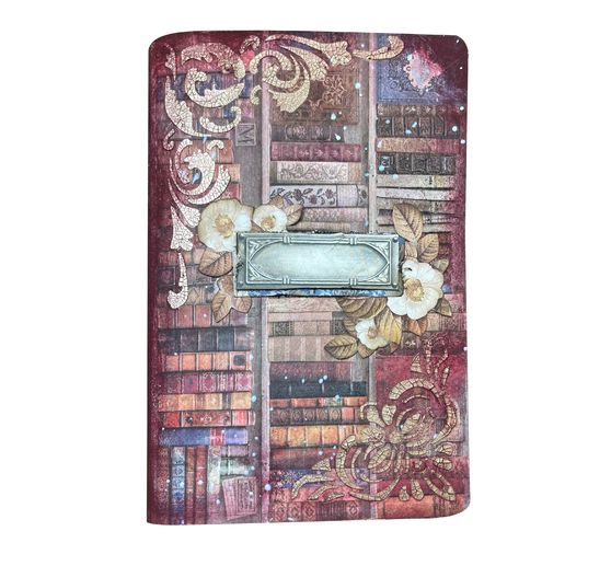 Slámová hedvábí s motivem "Vintage Library Flowers