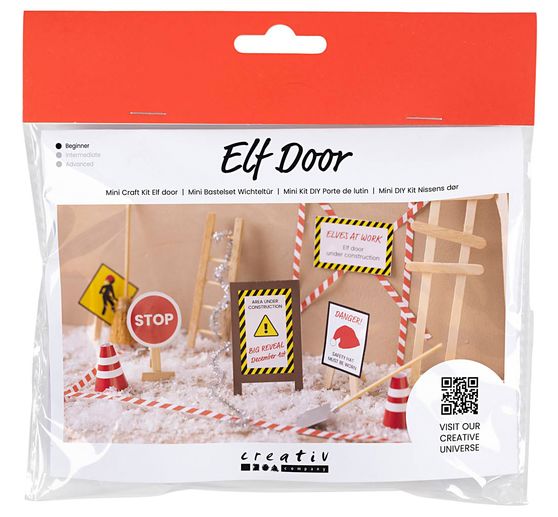 Mini Craft kit elf door "Under construction"