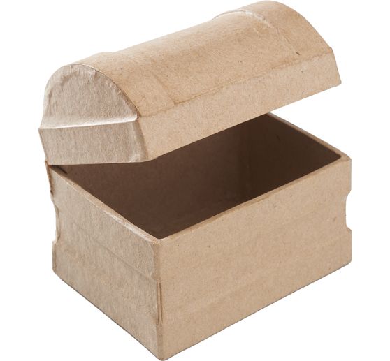 VBS Round lid chest, paper mache, 6 pieces