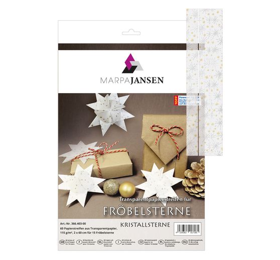 Vellum paper strips "Crystal stars"