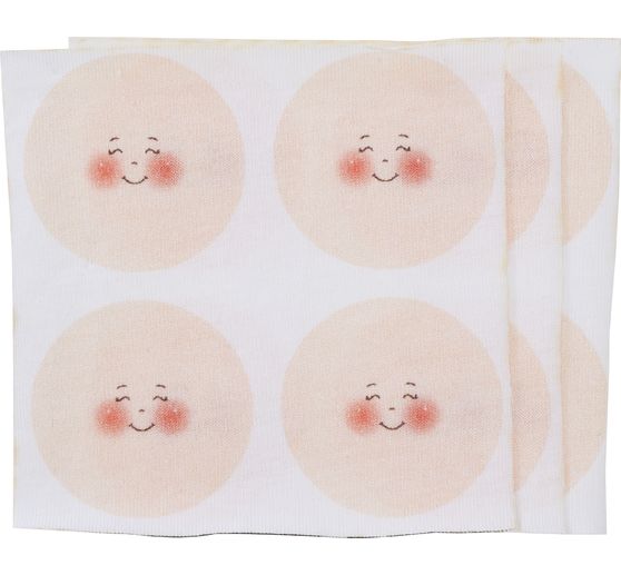 Tváře na trikotové tkanině "Lisa", Ø 4 cm