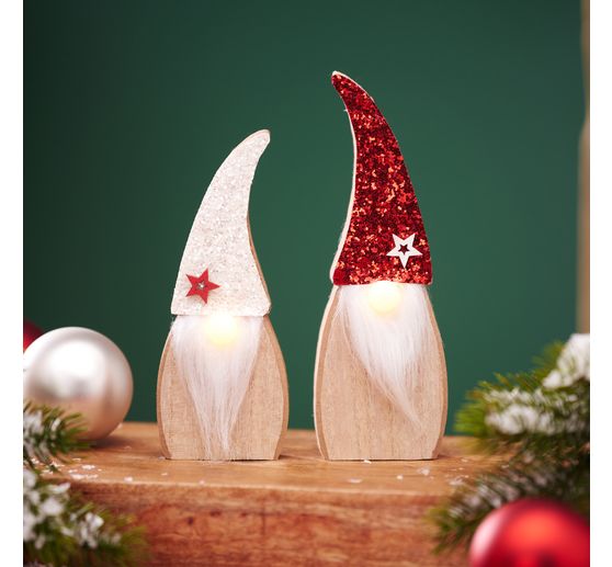 VBS Wooden gnome with LED nose