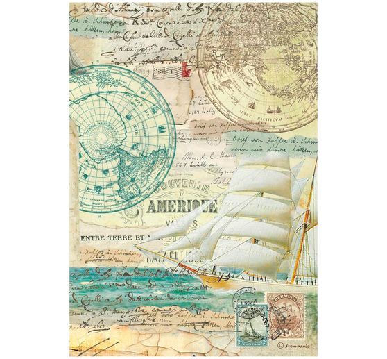 Sada 6 slámových hedvábí s motivem "Cesta kolem světa