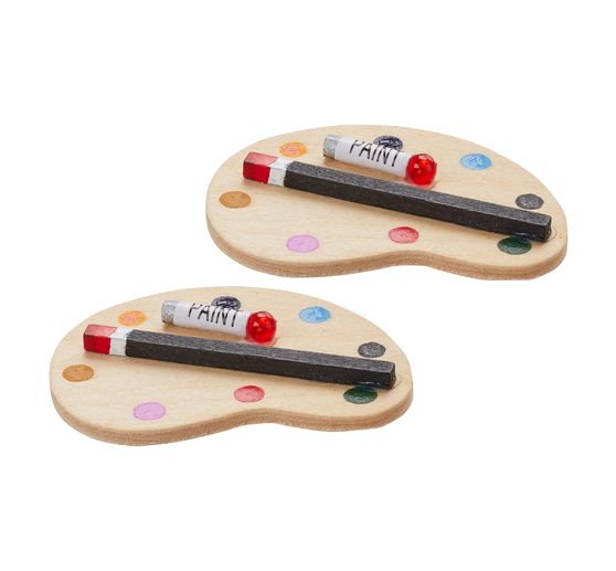 Paleta miniaturních palet pro míchání barev