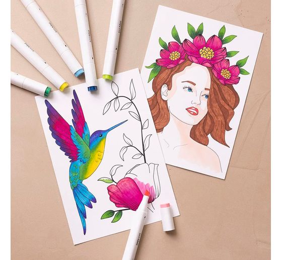 Starter set coloring "drawing marker"