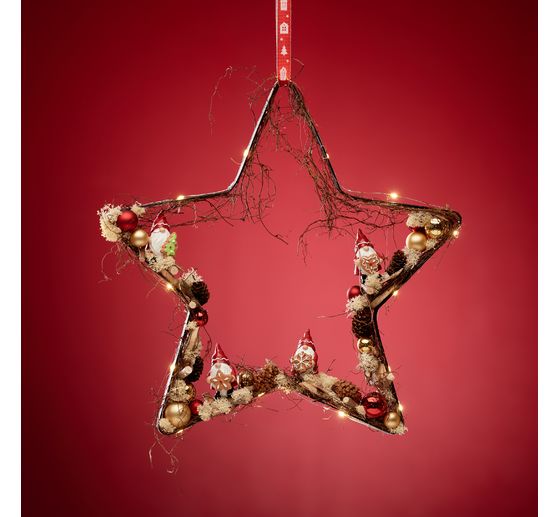 Christmas balls made of glass on wire, 36 pieces, Ø 20 / 25 / 30 mm