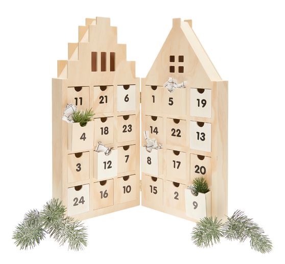Advent calendar "House", hinged
