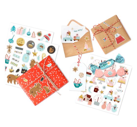 "Zima" sada třpytivých samolepek