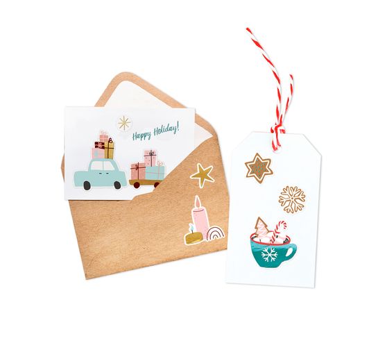 "Zima" sada třpytivých samolepek