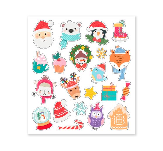 Glitter sticker set "Christmas"