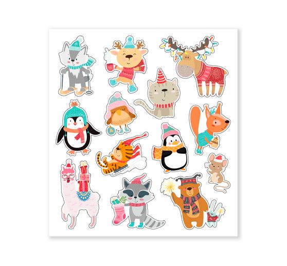Glitter sticker set "Christmas"