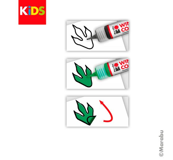 Sada Window Color Marabu KiDS "Dinosauři"