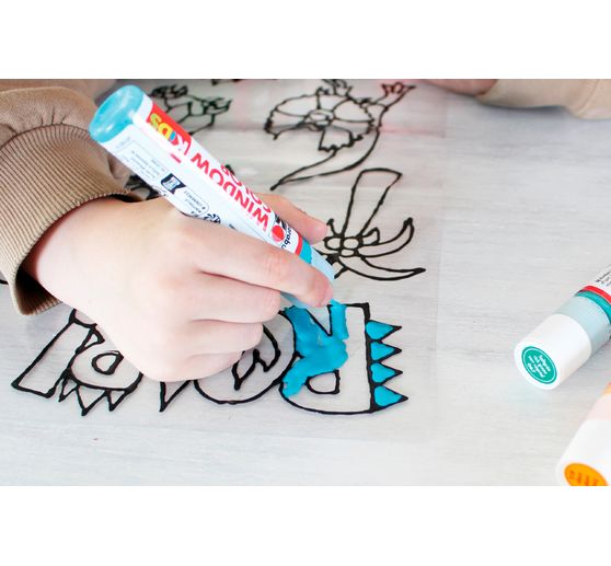 Sada Window Color Marabu KiDS "Dinosauři"