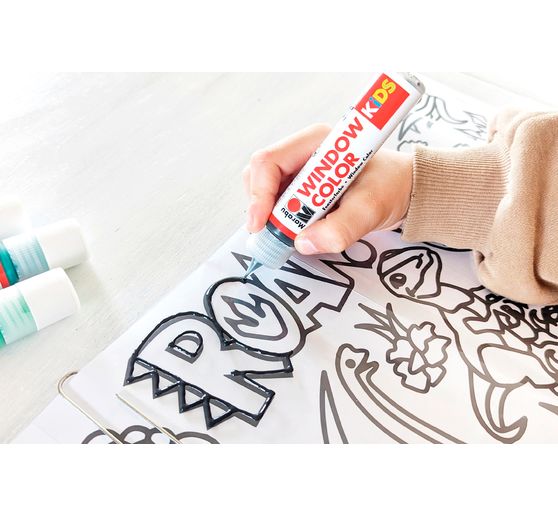 Sada Window Color Marabu KiDS "Dinosauři"