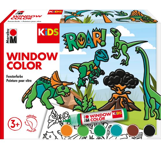 Sada Window Color Marabu KiDS "Dinosauři"