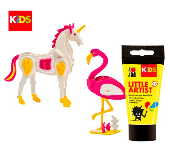 Marabu KiDS Little Artist Paint & Puzzle "Flamingo & Unicorn"