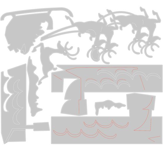 Výseková šablona Sizzix Thinlits "Reindeer Sleigh by Tim Holtz"