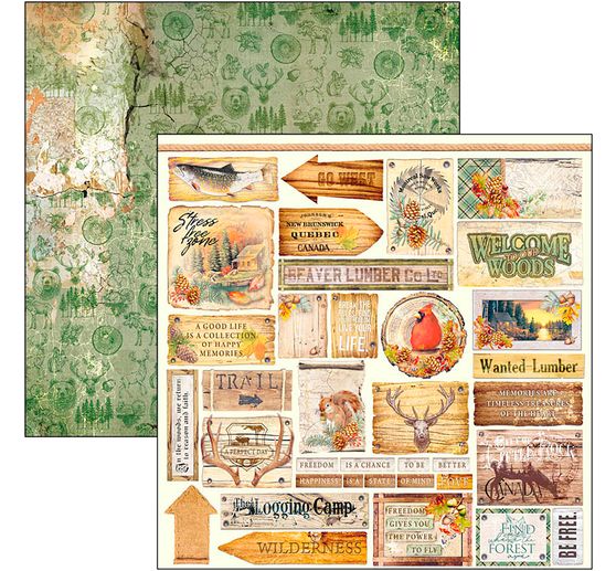 Scrapbook paper "Into the Wild"