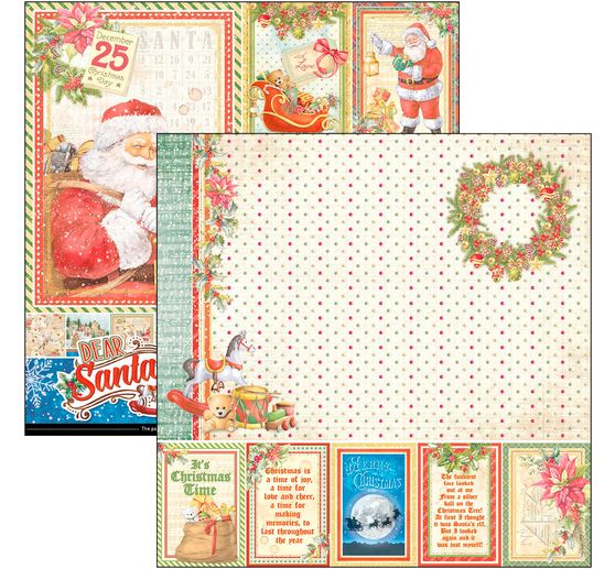 Scrapbookový papír "Dear Santa"