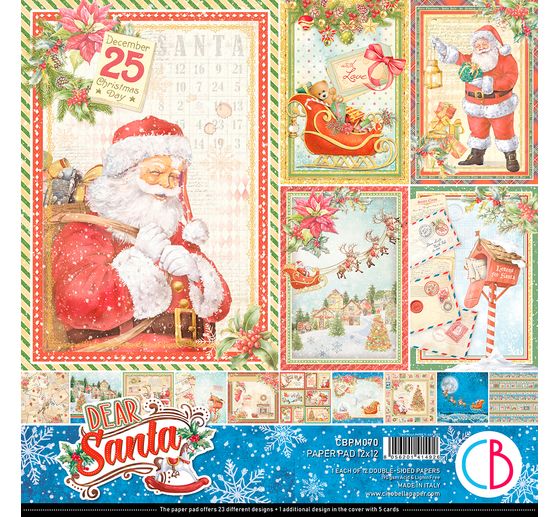 Scrapbookový papír "Dear Santa"