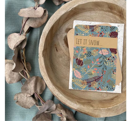 Vintage photo cardboard "Winter branches"