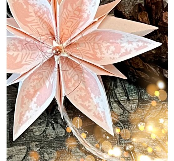 Silicone stamp for folding star medium "Christmas"