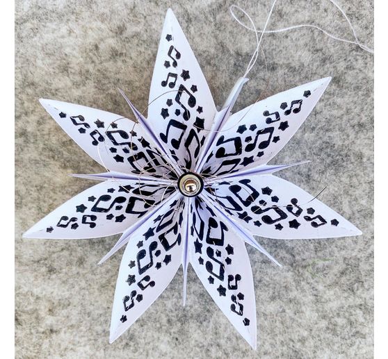 Silikonové razítko pro skládací hvězdu medium "Merry Christmas"