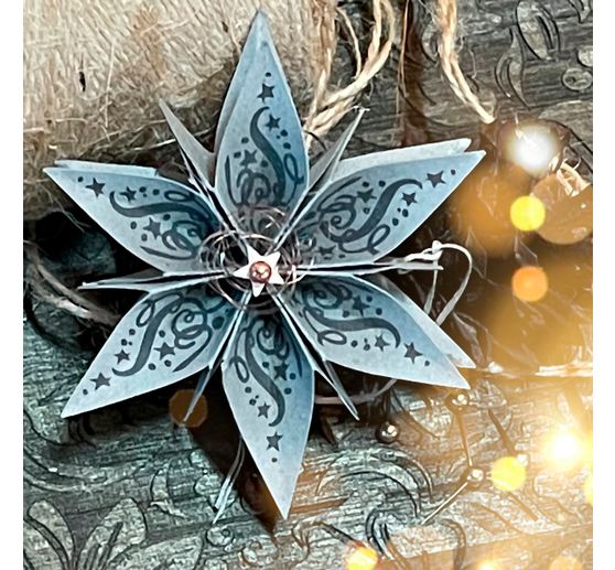 Silikonové razítko pro skládací hvězdu malé "Vánoce"