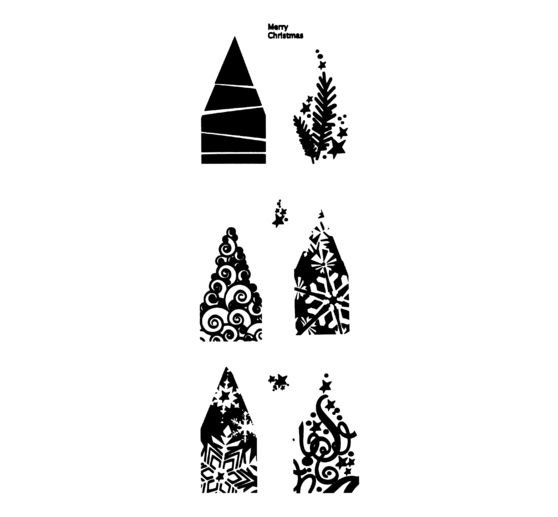 Silikonové razítko pro skládací hvězdu malé "Vánoce"